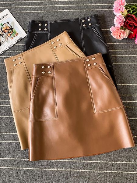 skirts 2021fw autumn women sheepskin genuine leather a-line skirt for female 3 color, Black
skirts 2021fw autumn women sheepskin genuine leather a-line skirt for female 3 color, Black