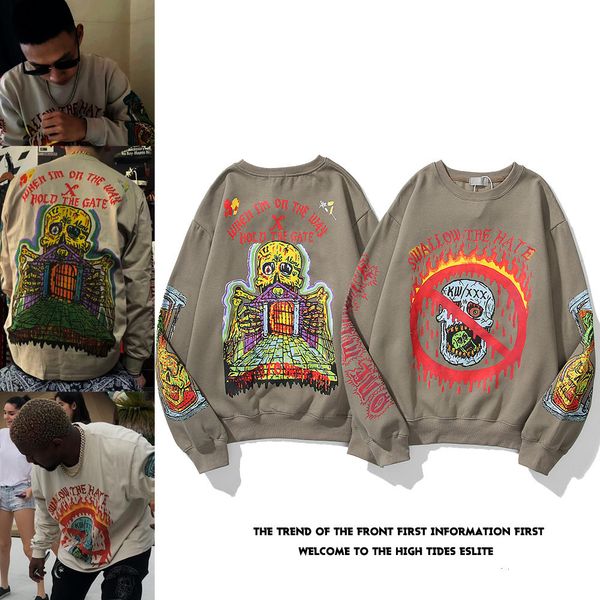 designer hoodie essentials sweatshirt graffiti skull round neck sweater men's women's hip hop loose fashion, Black
designer hoodie essentials sweatshirt graffiti skull round neck sweater men's women's hip hop loose fashion, Black