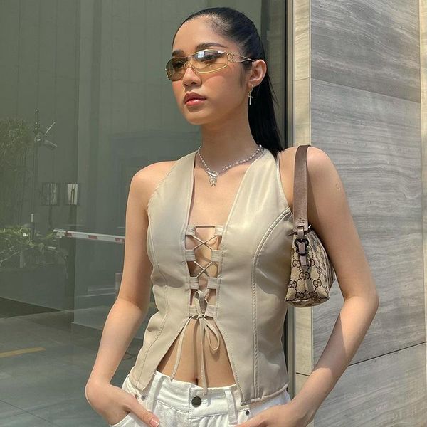 fashion cotton women t-shirt seeveless tie rope female tee vest solid color casual ladies short sleeve women's, White
fashion cotton women t-shirt seeveless tie rope female tee vest solid color casual ladies short sleeve women's, White