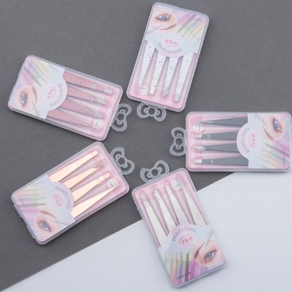 eyebrow tools & stencils 4pcs/set tweezers stainless steel with box professional eyelash extension tweezer repair makeup cosmetics
eyebrow tools & stencils 4pcs/set tweezers stainless steel with box professional eyelash extension tweezer repair makeup cosmetics
