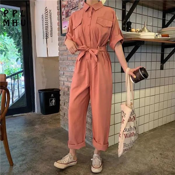 streetwear short sleeve solid color womens jumpsuits long korean safari style straight bodysuit casual loose high waist overalls, Black;white
streetwear short sleeve solid color womens jumpsuits long korean safari style straight bodysuit casual loose high waist overalls, Black;white