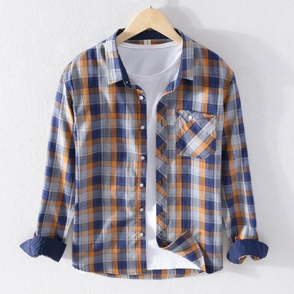 men's casual shirts autumn fashion cotton men clothing vintage plaid long sleeve button up lapel shirt japan style slim fit harajuku, White;black
men's casual shirts autumn fashion cotton men clothing vintage plaid long sleeve button up lapel shirt japan style slim fit harajuku, White;black
