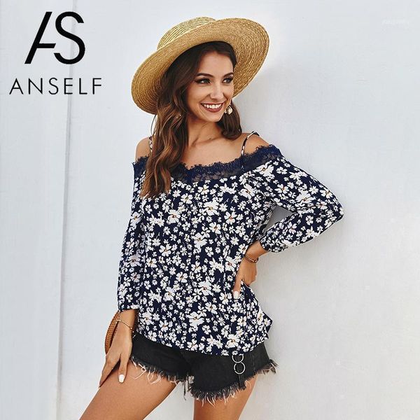 spring fashion blouse shirts women floral print spaghetti strap off the shoulder backless 3/4 long sleeve loose tunics1, White
spring fashion blouse shirts women floral print spaghetti strap off the shoulder backless 3/4 long sleeve loose tunics1, White