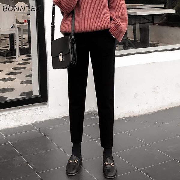 women's pants & capris women autumn winter elegant warm thick solid high waist casual all-match female pencil trousers simple student k, Black;white
women's pants & capris women autumn winter elegant warm thick solid high waist casual all-match female pencil trousers simple student k, Black;white