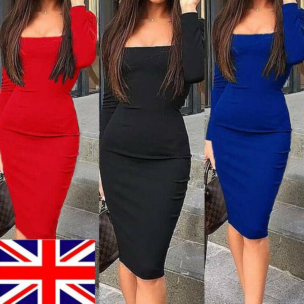 women long sleeve v neck stretch bodycon knit pencil midi party dress uk casual dresses, Black;gray
women long sleeve v neck stretch bodycon knit pencil midi party dress uk casual dresses, Black;gray