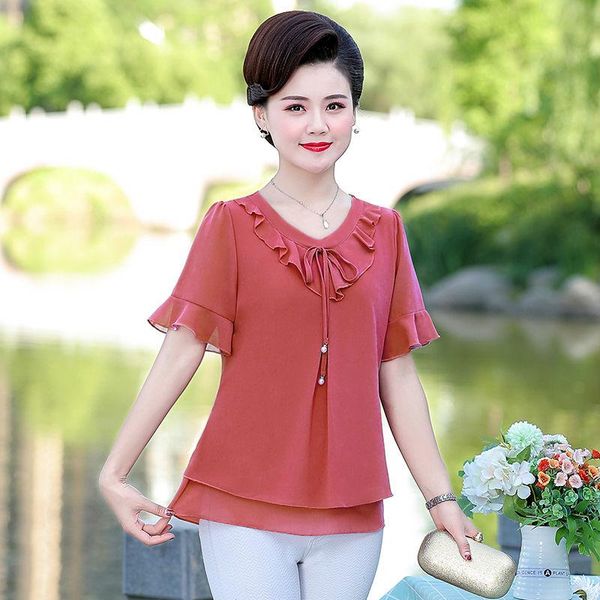 women's t-shirt 2021 chiffon shirt spring and summer plus size loose fashion casual, White
women's t-shirt 2021 chiffon shirt spring and summer plus size loose fashion casual, White