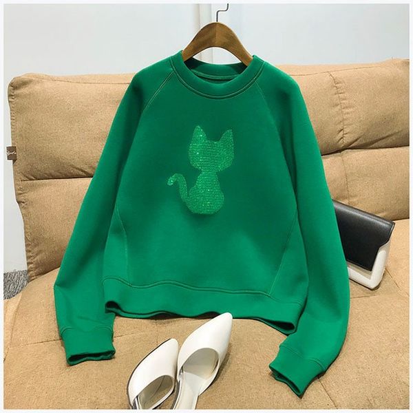 women's hoodies & sweatshirts spring autumn korea fashion women long sleeve loose casual pullovers cats embroidery space cotton o-neck, Black
women's hoodies & sweatshirts spring autumn korea fashion women long sleeve loose casual pullovers cats embroidery space cotton o-neck, Black
