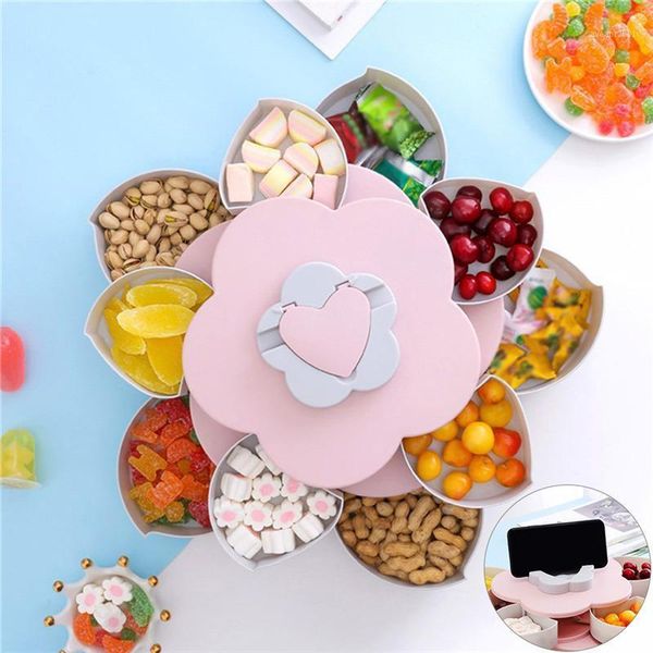 storage bottles & jars 2-layer rotating petal candy box plastic snack tray case nut rotation dried fruit plate wedding gift home organizer
storage bottles & jars 2-layer rotating petal candy box plastic snack tray case nut rotation dried fruit plate wedding gift home organizer