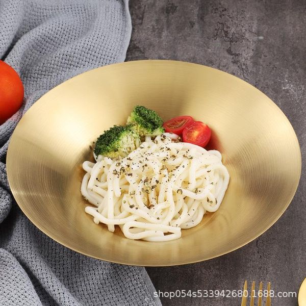 dishes & plates korean-style 304 deepening plate stainless steel golden round fruit spaghetti home dish noodles
dishes & plates korean-style 304 deepening plate stainless steel golden round fruit spaghetti home dish noodles