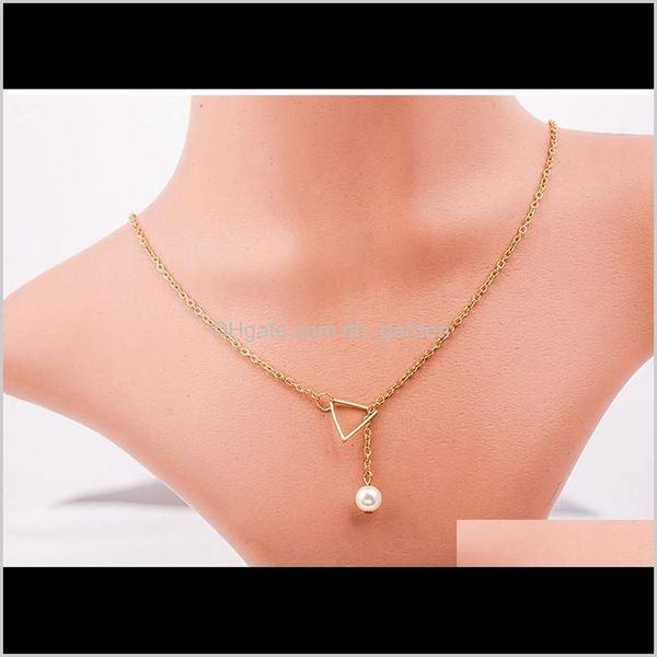 & pendants drop delivery 2021 charming golden sier plated adjustable triangle pearl pendant necklace women fashion jewelry simple clavicle n, Silver
& pendants drop delivery 2021 charming golden sier plated adjustable triangle pearl pendant necklace women fashion jewelry simple clavicle n, Silver