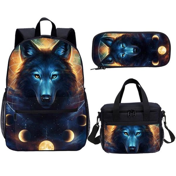 animal wild wolf child school bag set 3d print 3 pcs student backpack for girls boys teenage bags
animal wild wolf child school bag set 3d print 3 pcs student backpack for girls boys teenage bags
