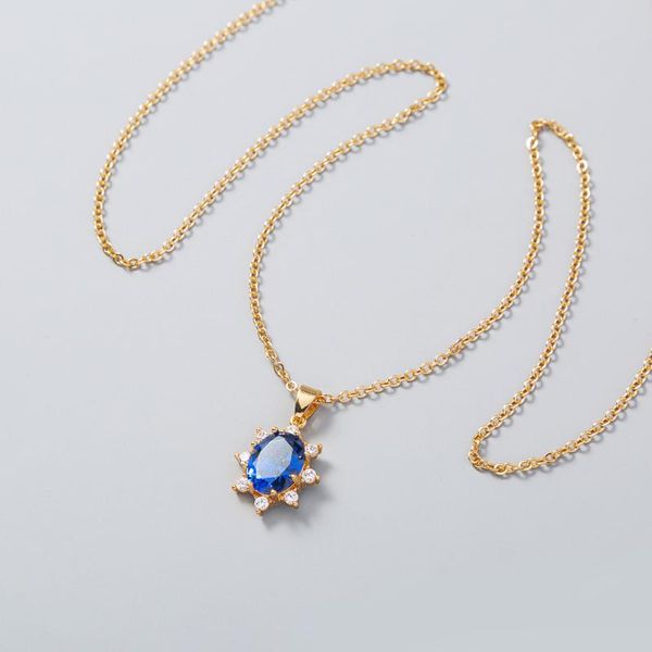pendant necklaces fashion micro inlay zircon oval blue semi-precious stone sunflower necklace jewelry for women party gift gold chain, Silver
pendant necklaces fashion micro inlay zircon oval blue semi-precious stone sunflower necklace jewelry for women party gift gold chain, Silver