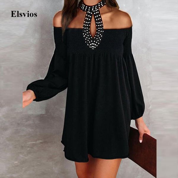 spring elegant bead halter womens dresses office mini long sleeve party off shoulder hollow out black, Black;gray
spring elegant bead halter womens dresses office mini long sleeve party off shoulder hollow out black, Black;gray