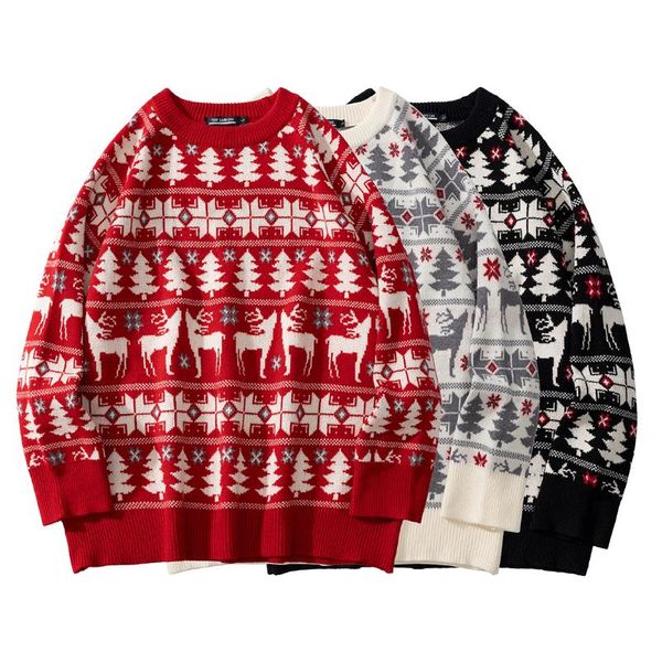 men's sweaters mens jumper sweater christmas man jersey long pullover with pattern vintage oversize for men knitted male clothes, White;black
men's sweaters mens jumper sweater christmas man jersey long pullover with pattern vintage oversize for men knitted male clothes, White;black