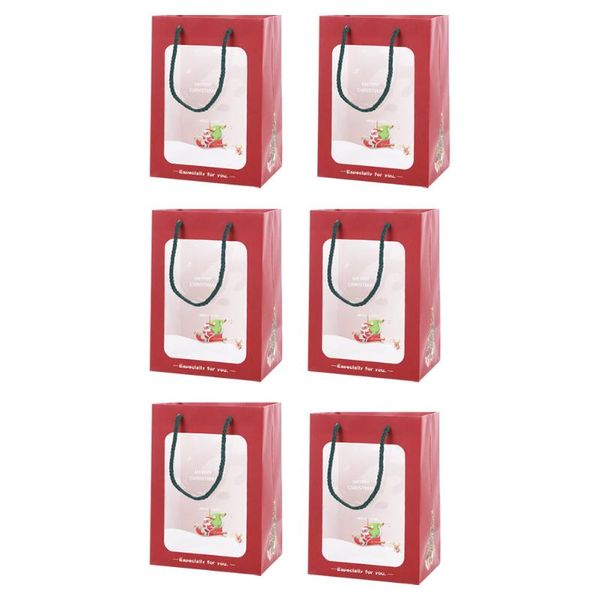 christmas decorations 6pcs tote bag merchandise paper handheld gift wrapping pouch (red)
christmas decorations 6pcs tote bag merchandise paper handheld gift wrapping pouch (red)