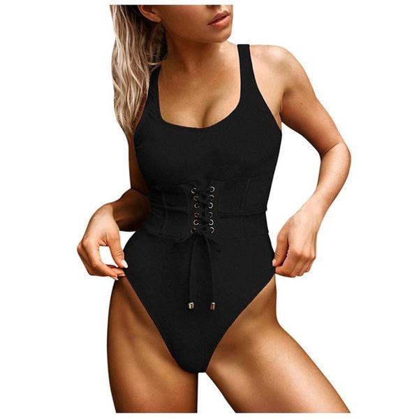 fashion women summer bikini waist swimwear one-piece lace up solid color swimsuit jumpsuit bathing clothing suits
fashion women summer bikini waist swimwear one-piece lace up solid color swimsuit jumpsuit bathing clothing suits