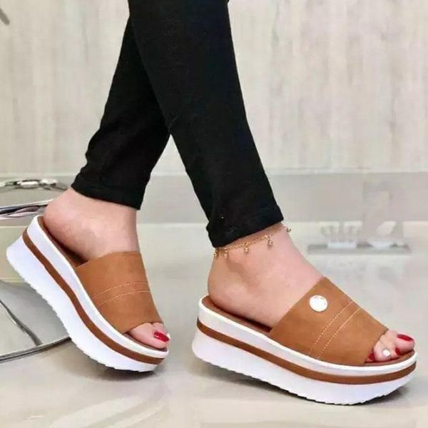 slippers summer women's casual sandals fashion solid thick bottom female outdoor comfortable plus size ladies, Black
slippers summer women's casual sandals fashion solid thick bottom female outdoor comfortable plus size ladies, Black