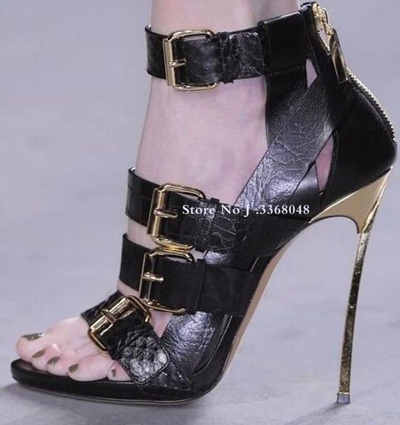 shoes woman genuine leather ankle buckle peep toe sandals women blade heel back zipper cut-out gladiator boots sandal for, Black
shoes woman genuine leather ankle buckle peep toe sandals women blade heel back zipper cut-out gladiator boots sandal for, Black