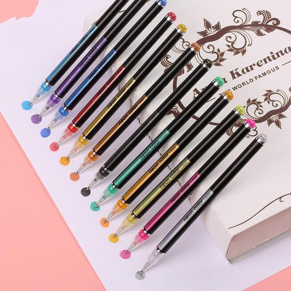 12/18/24/36/48colors/set metal flash fluorescent glitter pastels gel ink pen for school office students signature supplies pens
12/18/24/36/48colors/set metal flash fluorescent glitter pastels gel ink pen for school office students signature supplies pens
