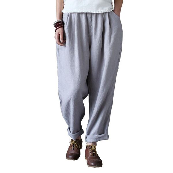 women's pants & capris 2021 pantalones mujer spring women plus size cloth loose cotton linen trouser elastic waist straight vintage fem, Black;white
women's pants & capris 2021 pantalones mujer spring women plus size cloth loose cotton linen trouser elastic waist straight vintage fem, Black;white