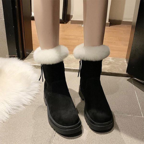 boots 2021 winter korean women plus velvet warm snow female short tube cotton casual thick sole nubuck zipper, Black
boots 2021 winter korean women plus velvet warm snow female short tube cotton casual thick sole nubuck zipper, Black