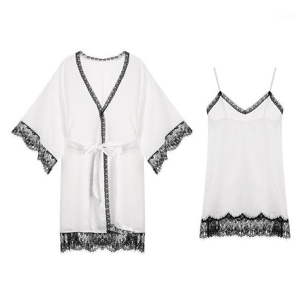 women's sleepwear white robe set silk womens and blouses night dress &bath robes sets nightgown women pijamas, Black;red
women's sleepwear white robe set silk womens and blouses night dress &bath robes sets nightgown women pijamas, Black;red