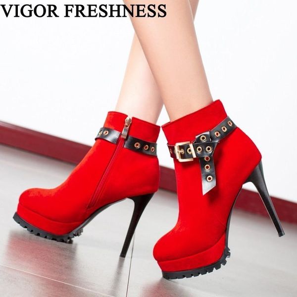 boots vigor freshness winter women super high heels shoes woman ankle autumn ladies dress 11cm my320, Black
boots vigor freshness winter women super high heels shoes woman ankle autumn ladies dress 11cm my320, Black