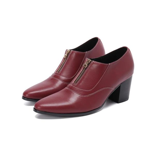 elegant italian shoes men genuine leather wine red zip male weddding high heels oxfords pointed toe burgundy dress suit loafers, Black
elegant italian shoes men genuine leather wine red zip male weddding high heels oxfords pointed toe burgundy dress suit loafers, Black