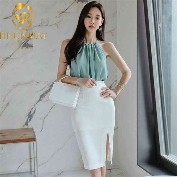 korea summer office lady 2 piece set women off shoulder halter shirt suits + work bodycon split pencil skirts 210520, White
korea summer office lady 2 piece set women off shoulder halter shirt suits + work bodycon split pencil skirts 210520, White