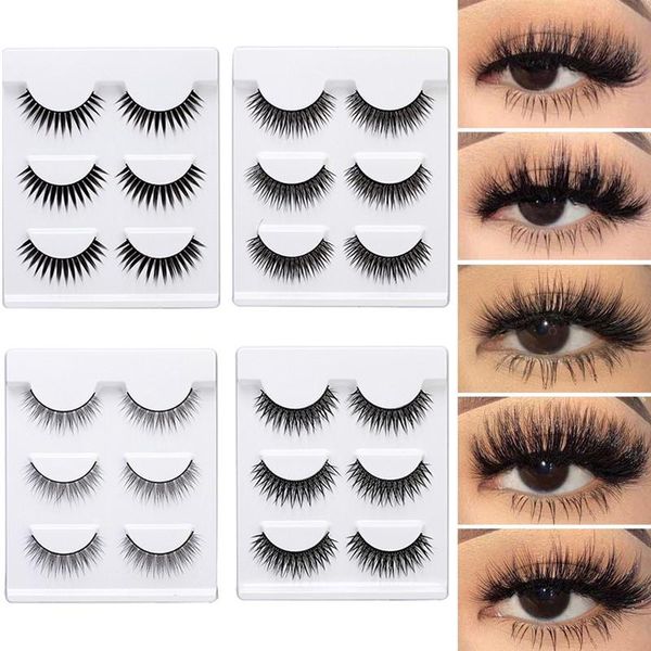 false eyelashes 3 pairs mink lashes natural thick fiber rolled up handmade makeup beauty extension tools
false eyelashes 3 pairs mink lashes natural thick fiber rolled up handmade makeup beauty extension tools