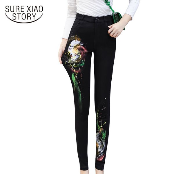 personality graffiti printed black elastic jeans women autumn and winter pencil pants button trousers 6851 50 210417, Black;white
personality graffiti printed black elastic jeans women autumn and winter pencil pants button trousers 6851 50 210417, Black;white