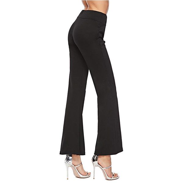 women's pants & capris whzhm hign waist elastic casual woman spring trousers flat long black solid full flare ladies, Black;white
women's pants & capris whzhm hign waist elastic casual woman spring trousers flat long black solid full flare ladies, Black;white