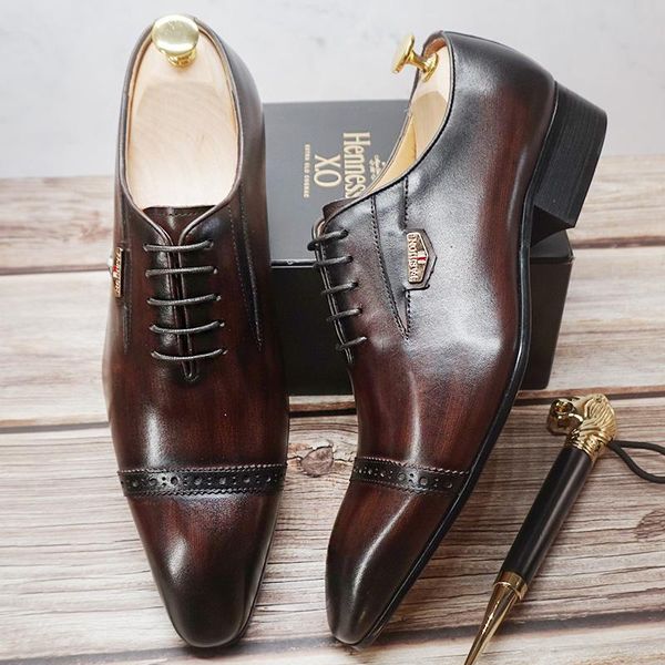 dress shoes fashion brand men oxford lace up pointed cap toe genuine leather black brown mens wedding office formal
dress shoes fashion brand men oxford lace up pointed cap toe genuine leather black brown mens wedding office formal