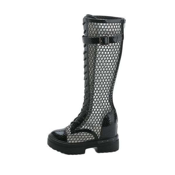 boots hollow out breathable mesh women's 2021 thick bottom inner increase thin belt buckle muffin cool, Black
boots hollow out breathable mesh women's 2021 thick bottom inner increase thin belt buckle muffin cool, Black