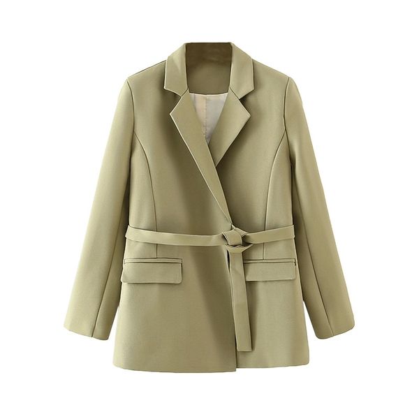 elegant women solid notched collar jacket fashion ladies sashes blazers streetwear female chic pocket green coats 210427, White;black
elegant women solid notched collar jacket fashion ladies sashes blazers streetwear female chic pocket green coats 210427, White;black