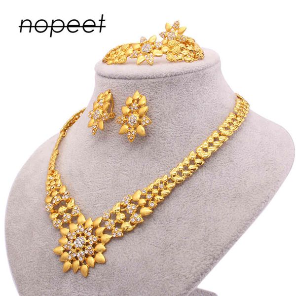 jewelry set nopeet dubai 24k gold jewelry indian bride necklace bracelet earring ring female four piece a0909, Slivery;golden
jewelry set nopeet dubai 24k gold jewelry indian bride necklace bracelet earring ring female four piece a0909, Slivery;golden