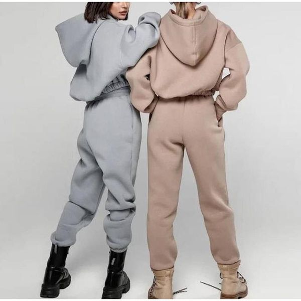 women's two piece pants women basic hoodie tracksuit drawstring pant suits outerwear elastic pencil sets autumn winter casual set, White
women's two piece pants women basic hoodie tracksuit drawstring pant suits outerwear elastic pencil sets autumn winter casual set, White