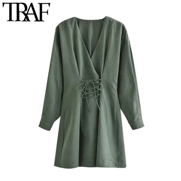 traf women chic fashion with drawstring pleated mini dress vintage long sleeve side zipper female dresses vestidos 210415, Black;gray
traf women chic fashion with drawstring pleated mini dress vintage long sleeve side zipper female dresses vestidos 210415, Black;gray