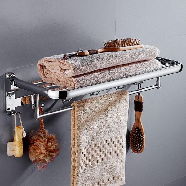 towel racks stainless steel foldable bathroom rack holder storage hanger kitchen el clothes shelf with 6 hooks
towel racks stainless steel foldable bathroom rack holder storage hanger kitchen el clothes shelf with 6 hooks