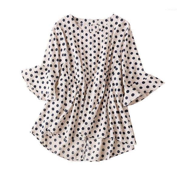 women's blouses & shirts cotton vintage polka dot blusas de mujer largos sueltos flare sleeve summer shirt para senoritas1, White
women's blouses & shirts cotton vintage polka dot blusas de mujer largos sueltos flare sleeve summer shirt para senoritas1, White