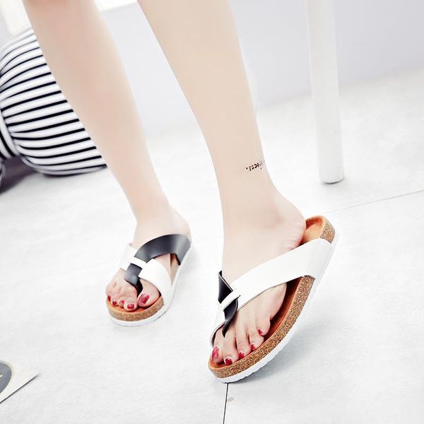 slippers 2021 cork sandals summer women shoes clip toe beach soft slides trendy couple femme flip flops flat, Black
slippers 2021 cork sandals summer women shoes clip toe beach soft slides trendy couple femme flip flops flat, Black