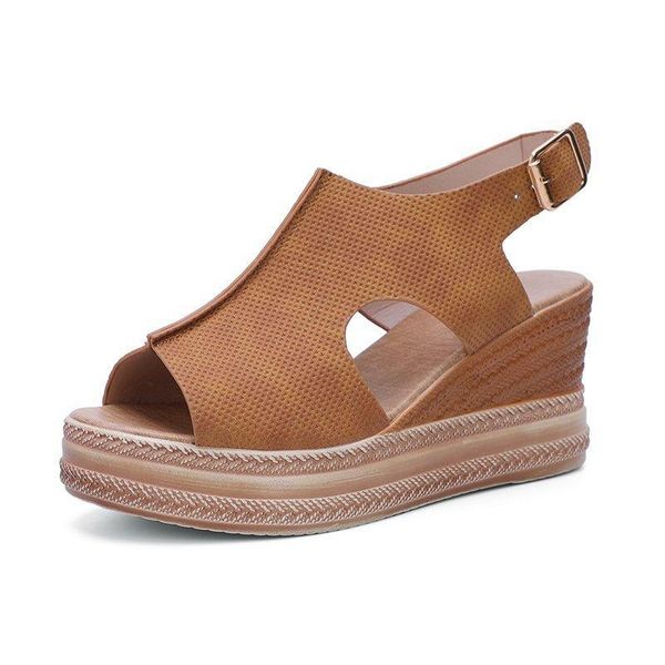 sandals 2021 women wedges high heels style occidental chaussures femme platform sandalia feminina, Black
sandals 2021 women wedges high heels style occidental chaussures femme platform sandalia feminina, Black