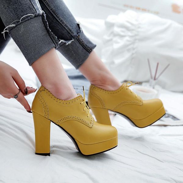 big size 32-43 brand shoes women platform shoelace square high heels party leisure brogue pumps woman dress, Black
big size 32-43 brand shoes women platform shoelace square high heels party leisure brogue pumps woman dress, Black