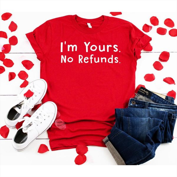 couple im yours no women t shirts refunds printed graphic tee cute loose femme valentines clothes for ladies, White
couple im yours no women t shirts refunds printed graphic tee cute loose femme valentines clothes for ladies, White