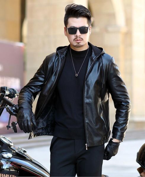 men's fur & faux hooded mens leather jacket motorcycle coat men jackets loose clothes add cotton jaqueta de couro fashion autumn winter, Black
men's fur & faux hooded mens leather jacket motorcycle coat men jackets loose clothes add cotton jaqueta de couro fashion autumn winter, Black