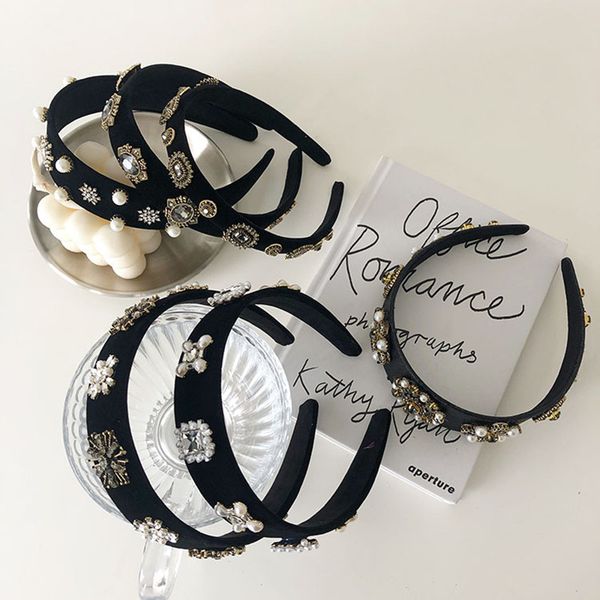luxury diamond-studded headbands fashion hair accessories women baroque full diamond pearl wide-brimmed hairband wild hair bands, Silver
luxury diamond-studded headbands fashion hair accessories women baroque full diamond pearl wide-brimmed hairband wild hair bands, Silver