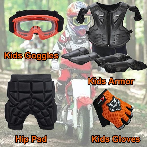 motorcycle armor children boys motocross body knee elbow guard vest suits goggles helmet gloves hip pads,
motorcycle armor children boys motocross body knee elbow guard vest suits goggles helmet gloves hip pads,