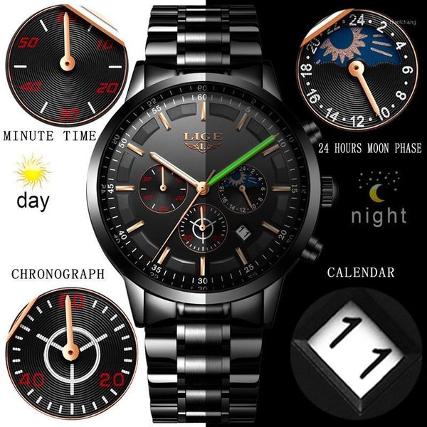 wristwatches relojes 2021 watch men lige fashion sport quartz clock mens watches business waterproof relogio masculino, Slivery;brown
wristwatches relojes 2021 watch men lige fashion sport quartz clock mens watches business waterproof relogio masculino, Slivery;brown