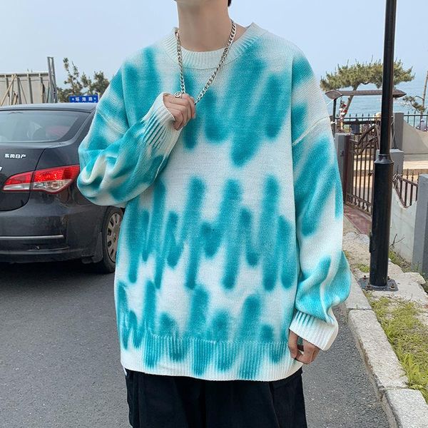 men's sweaters autumn winter tie-dye sweater warm fashion casual knitted pullover men korean loose printed o-neck mens, White;black
men's sweaters autumn winter tie-dye sweater warm fashion casual knitted pullover men korean loose printed o-neck mens, White;black
