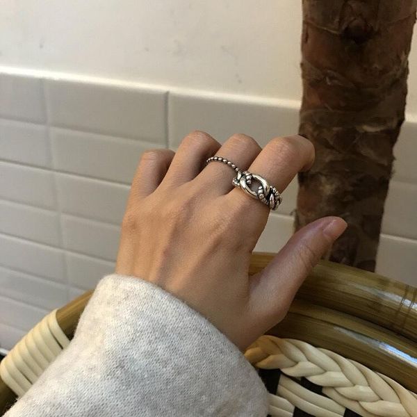 cluster rings punk authentic 925 sterling silver weave braid open chain temperament fashion rope band for women j207, Golden;silver
cluster rings punk authentic 925 sterling silver weave braid open chain temperament fashion rope band for women j207, Golden;silver
